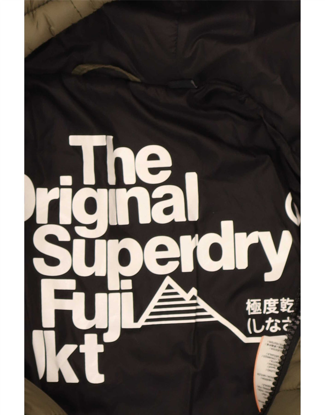 Superdry Polstret hættejakke til kvinder UK 10 Lille Khaki Nylon