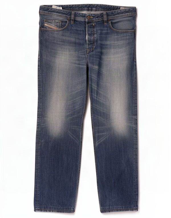 Diesel Herre Safado Regular Slim Straight Jeans W38 L34 Blå Bomuld