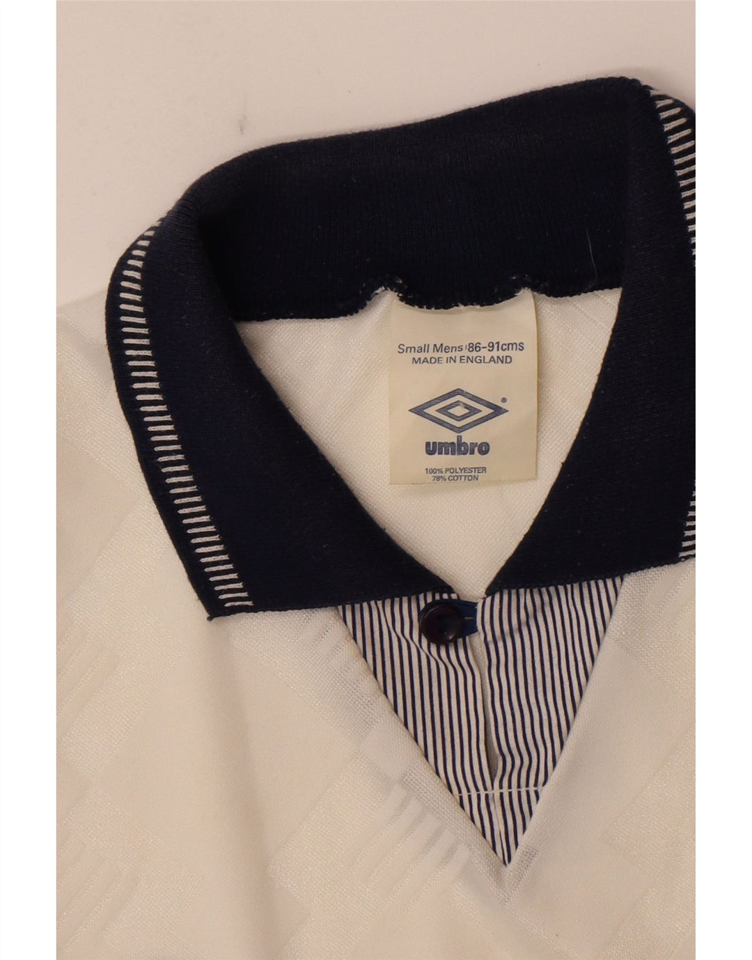 Umbro Herre England 1990-1992 Grafisk Jersey Top Small White Sports