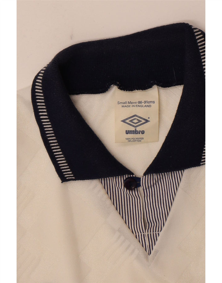 Umbro Herre England 1990-1992 Grafisk Jersey Top Small White Sports