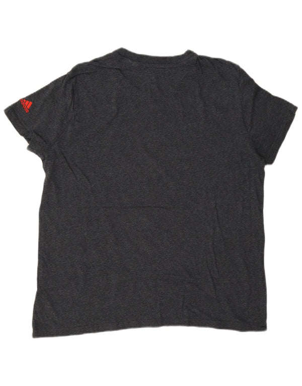 Adidas Womens Graphic T-Shirt Top UK 20/22 XL Grey