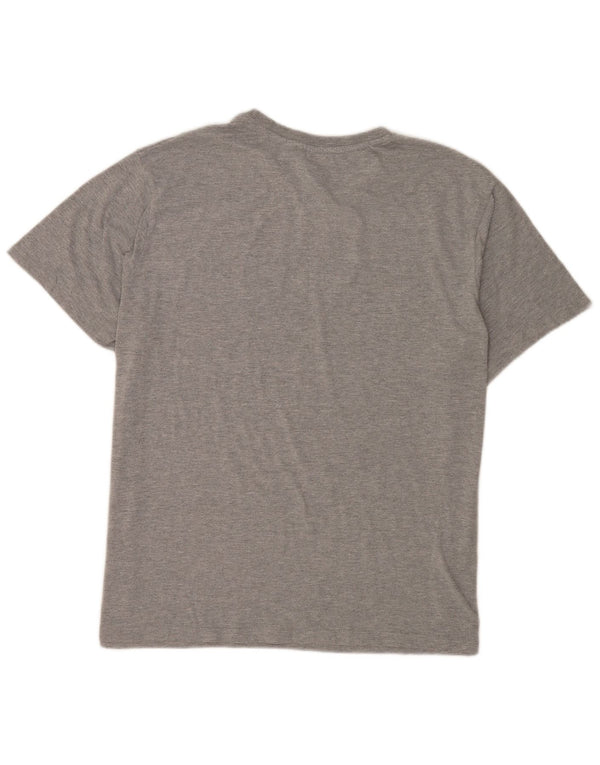 Fila Herre Grafisk T-Shirt Top 2XL Grå Flecked Polyester