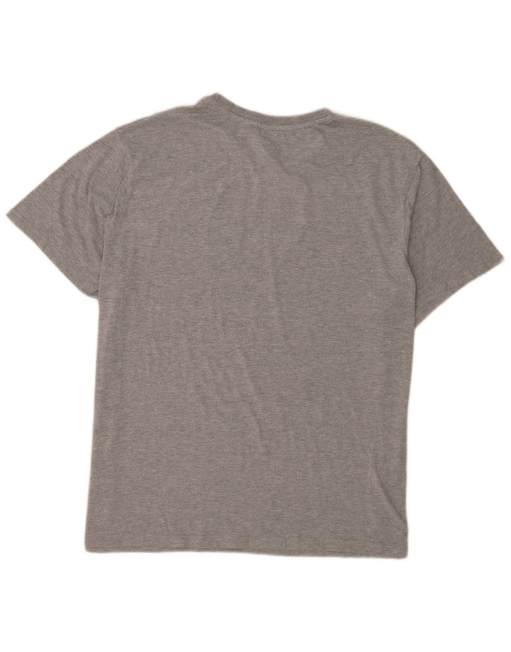 Fila Herre Grafisk T-Shirt Top 2XL Grå Flecked Polyester