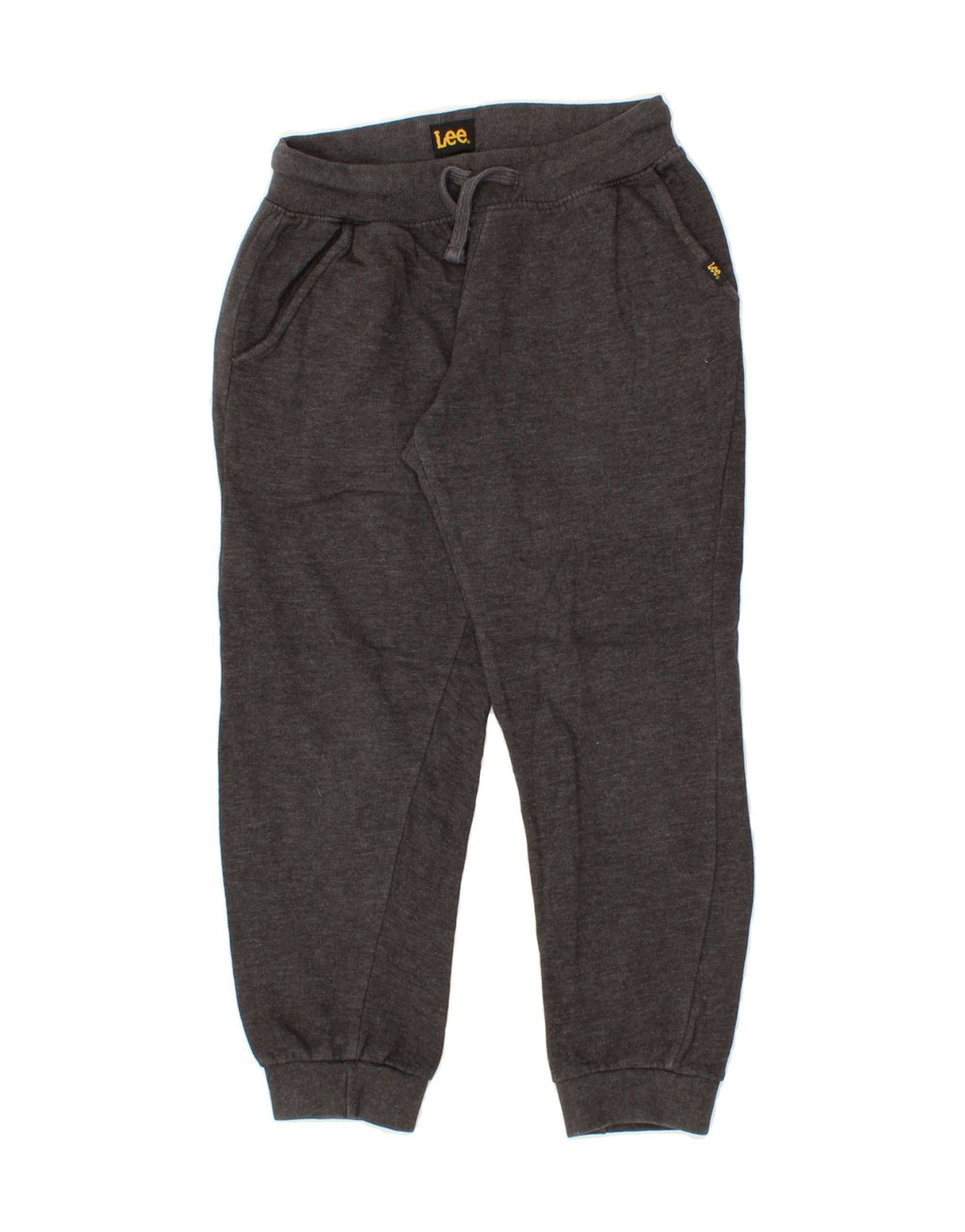 LEE Boys Tracksuit Trousers Joggers 10-11 Years Medium Grey Flecked Cotton Vintage Lee and Second-Hand Lee from Messina Hembry 