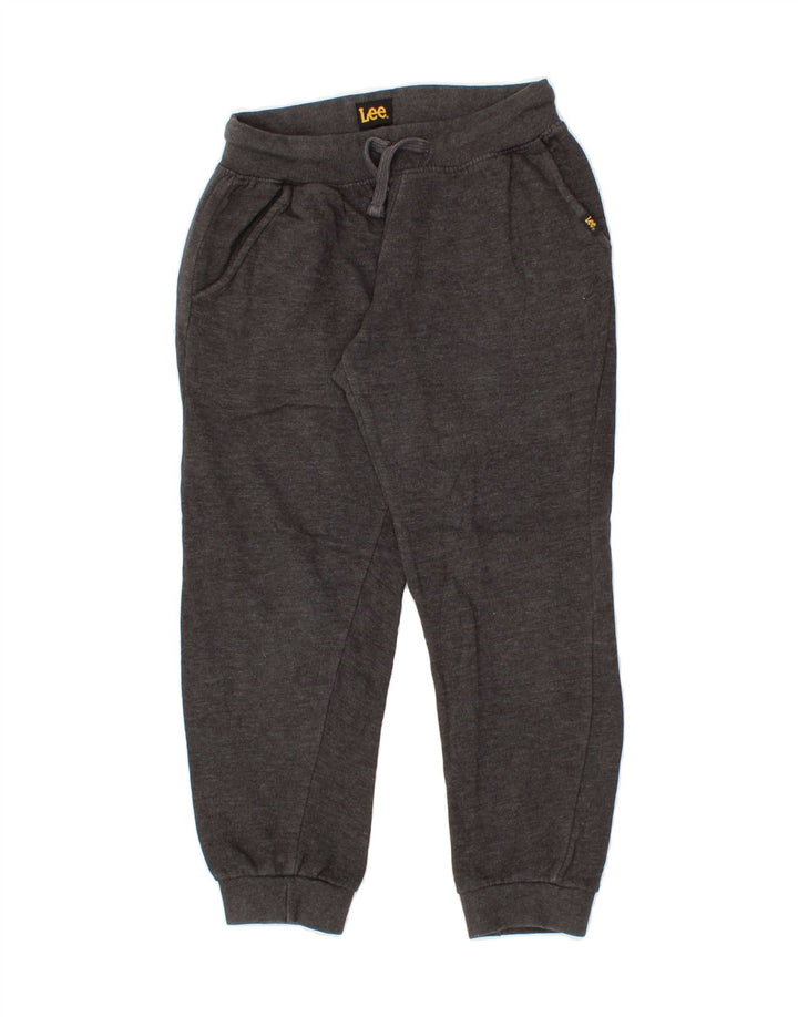 LEE Boys Tracksuit Trousers Joggers 10-11 Years Medium Grey Flecked Cotton Vintage Lee and Second-Hand Lee from Messina Hembry 