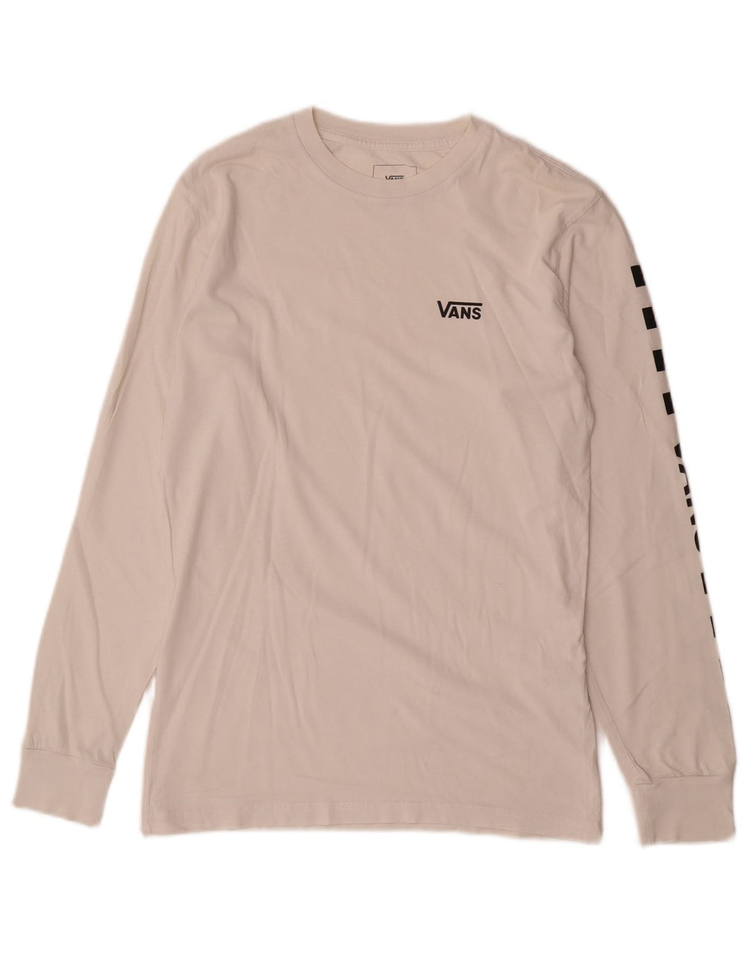 Vans Herre Classic Fit Grafisk Top Langærmet Lille Hvid Bomuld