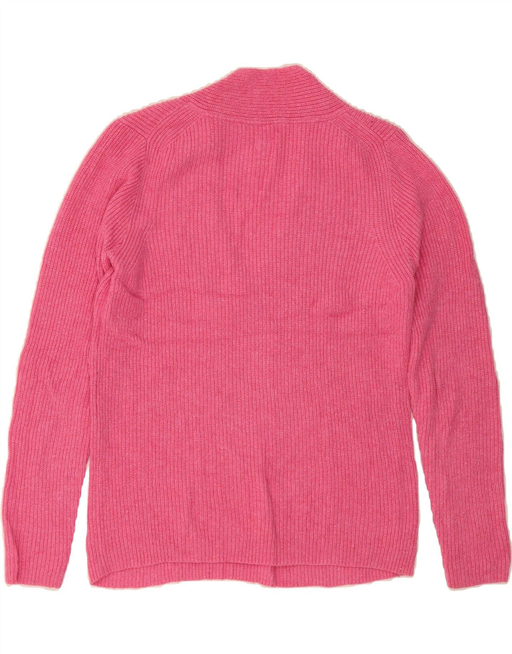JOHN LEWIS Womens V-Neck Jumper Sweater UK 12 Medium Pink Nylon Vintage John Lewis and Second-Hand John Lewis from Messina Hembry 