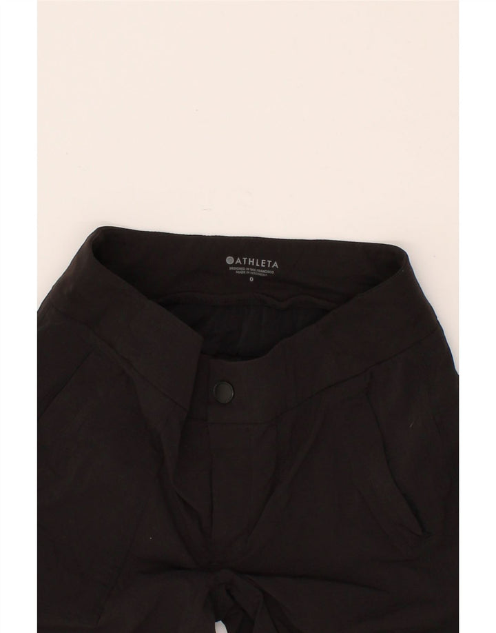 ATHLETA Womens Chino Shorts US 0 XS W25  Black Nylon Vintage Athleta and Second-Hand Athleta from Messina Hembry 