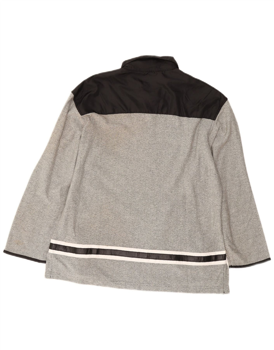 ZONE Herre grafisk langærmet poloshirt Medium Grey Colourblock