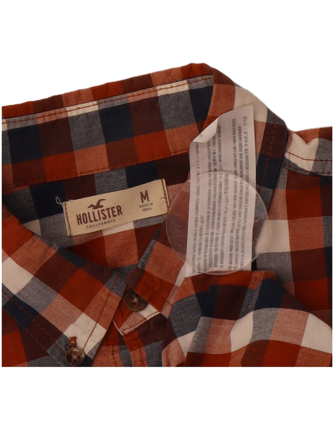 HOLLISTER Mens Shirt Medium Multicoloured Check Cotton