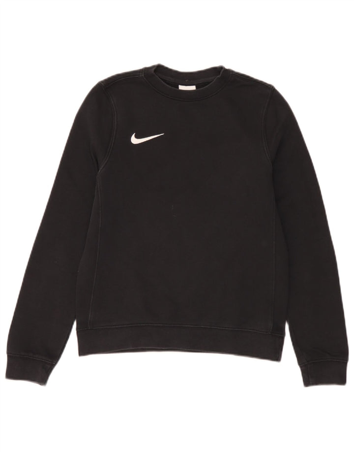 Nike Boys Sweatshirt Jumper 10-11 år Medium Sort Bomuld