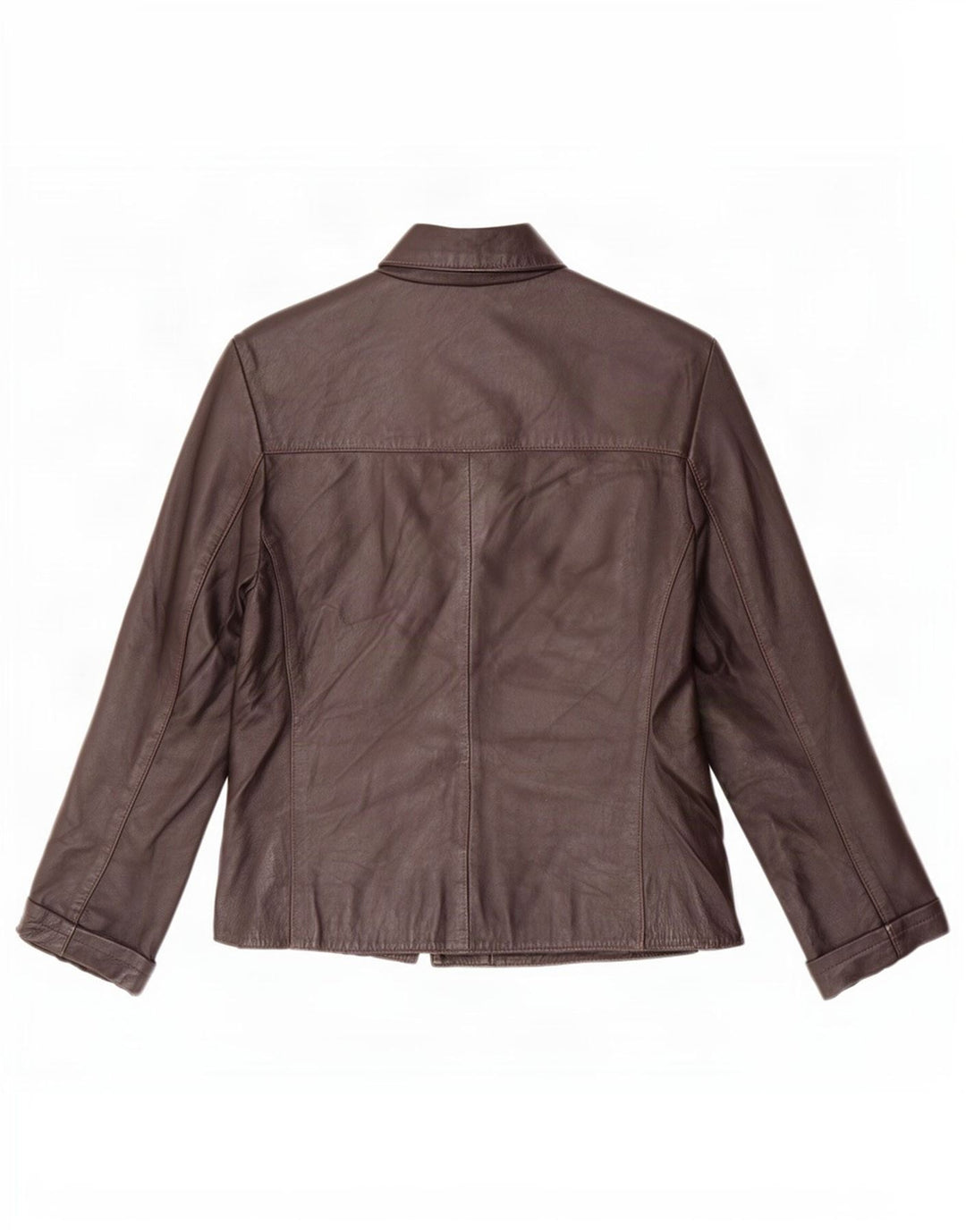 Phase Eight Dame Læderjakke UK 12 Medium Brun