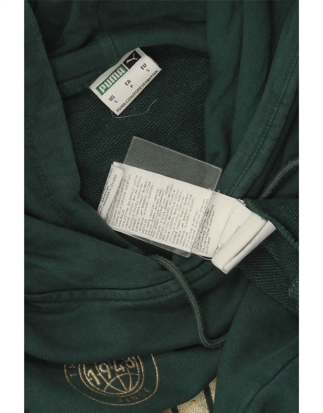 PUMA Grafisk hættetrøje til mænd, lille grøn bomuld