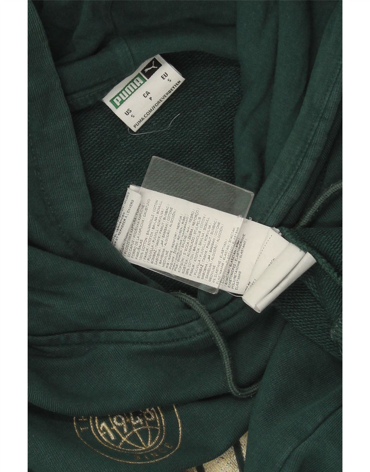 PUMA Grafisk hættetrøje til mænd, lille grøn bomuld