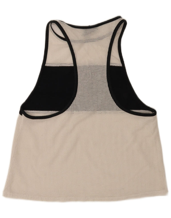 Nike Dame Grafisk Vest Top UK 14 Medium White Colourblock Sports