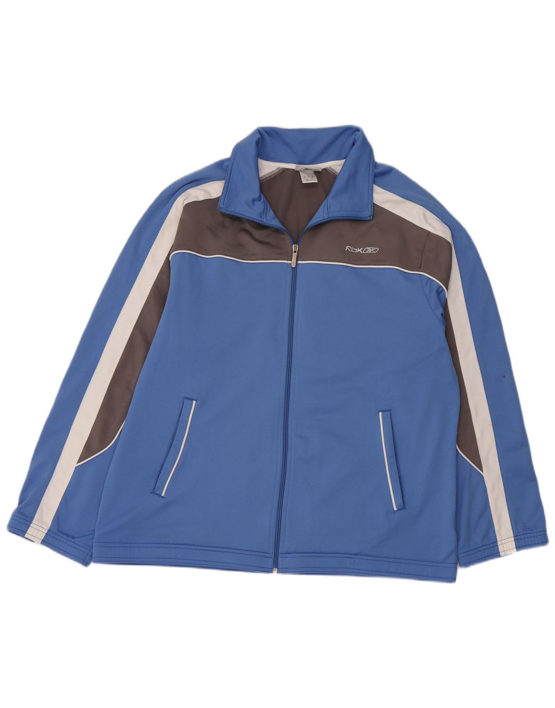 Reebok Herre Regular Fit træningsdragt Topjakke XL Blå Colourblock Polyester