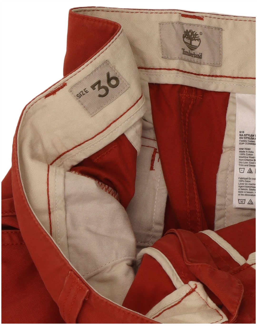 Timberland Herre Cargo Shorts W36 store røde bomuld