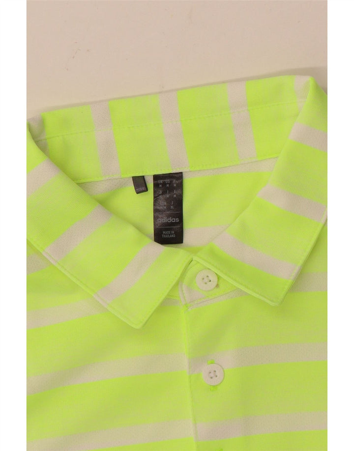 Adidas Polo skjorte til mænd mellem grøn stribet