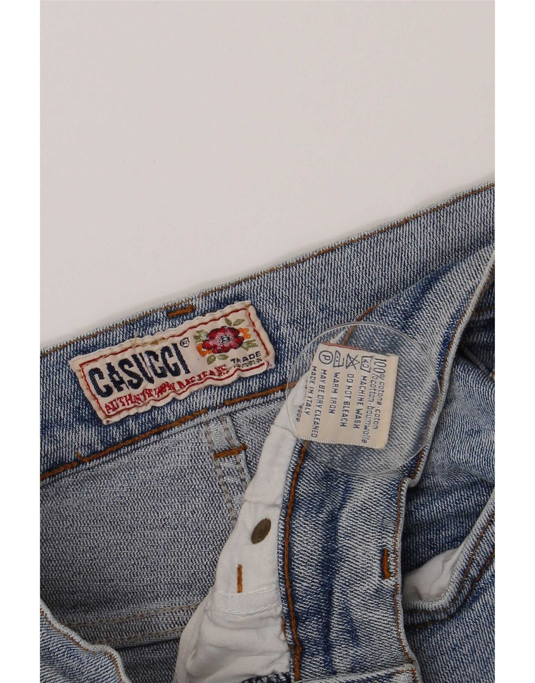 Casucci Dame Jeans med høj talje W29 L26 Blå Bomuld