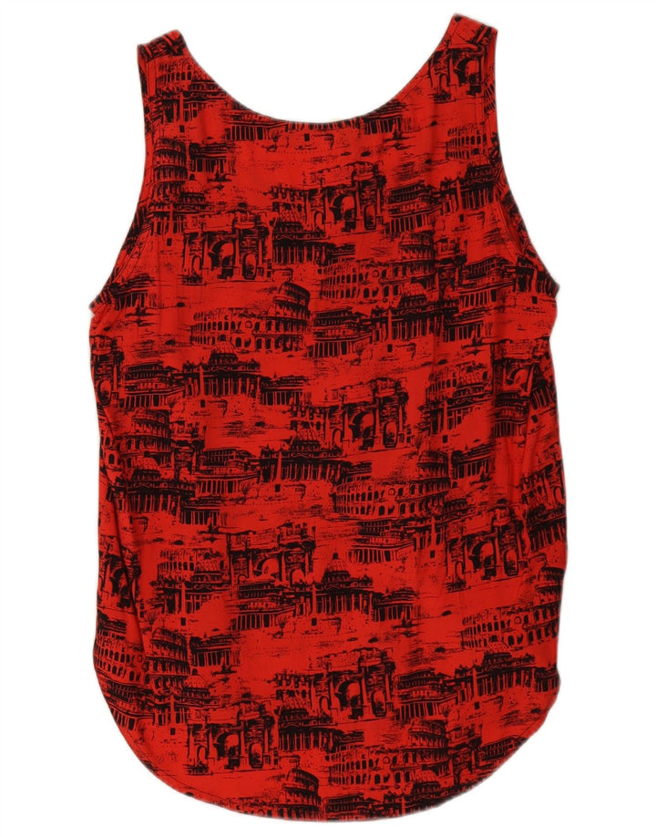 Vintage Kvinders Grafisk Oversized 2-delt sæt IT 46 Large Red Viscose