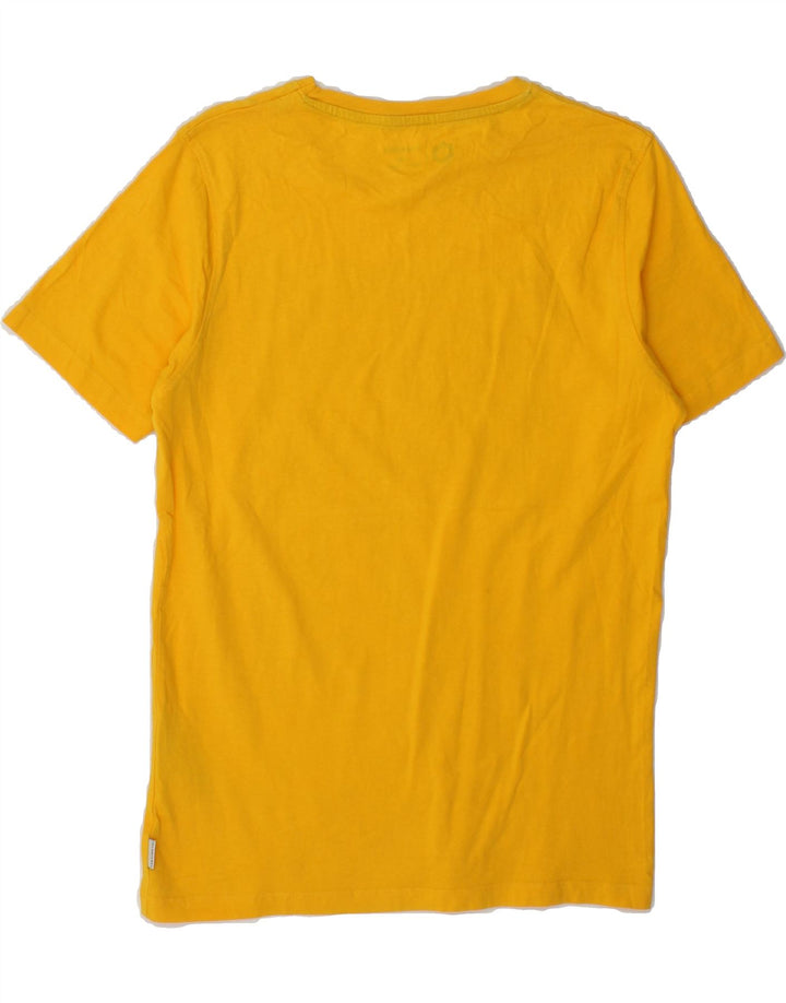 JACK & JONES Mens Graphic T-Shirt Top Small Yellow Cotton Vintage Jack & Jones and Second-Hand Jack & Jones from Messina Hembry 