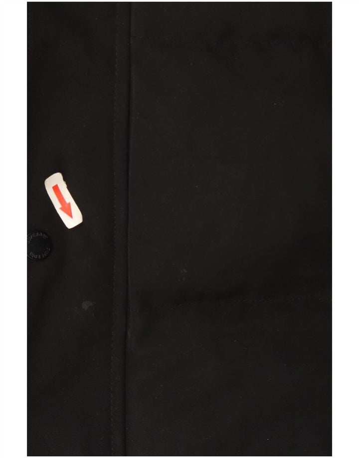 Superdry Polstret Gilet med hætte til mænd UK 40 Stor sort polyester