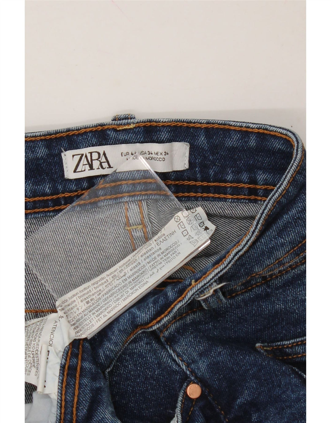 ZARA Mens Denim Shorts EU 44 Large W34  Navy Blue Cotton Vintage Zara and Second-Hand Zara from Messina Hembry 