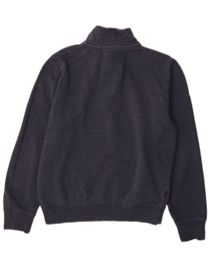Superdry Sweatshirt med lynlås til mænd, lille marineblå bomuld