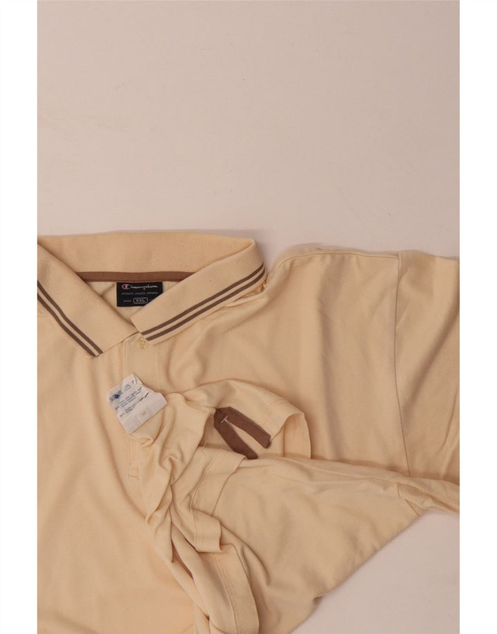 CHAMPION Polo Shirt til mænd 2XL Beige Bomuld