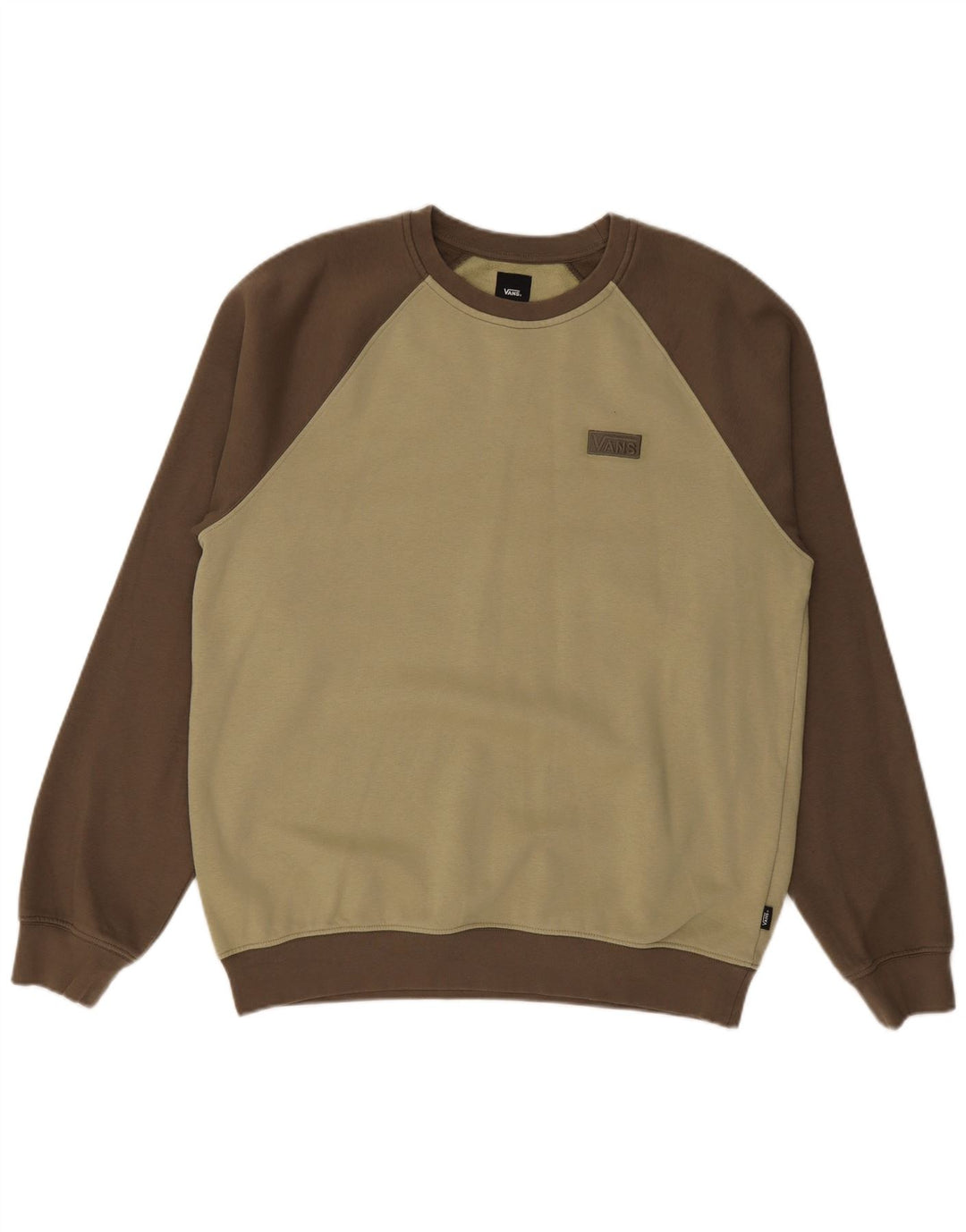 VANS Sweatshirt til mænd Medium Khaki Colourblock Bomuld