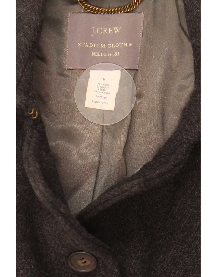 J. Crew Womens By Nello Gori 4 Button Pea Coat US 6 Medium Grey Uld
