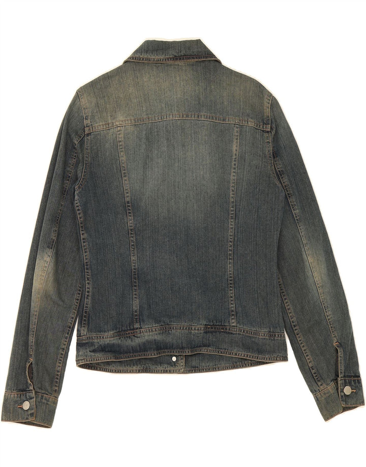 BENETTON Womens Denim Jacket UK 14 Medium Blue Cotton Vintage Benetton and Second-Hand Benetton from Messina Hembry 
