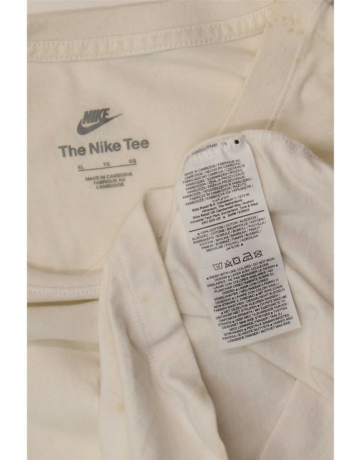 Nike herre T-shirt top XL hvid bomuld