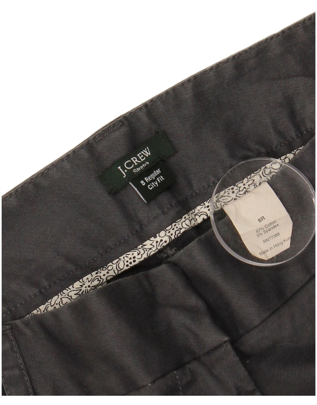 J. CREW Womens City Fit Regular Chino Trousers US 8 Medium W32 L31 Grey