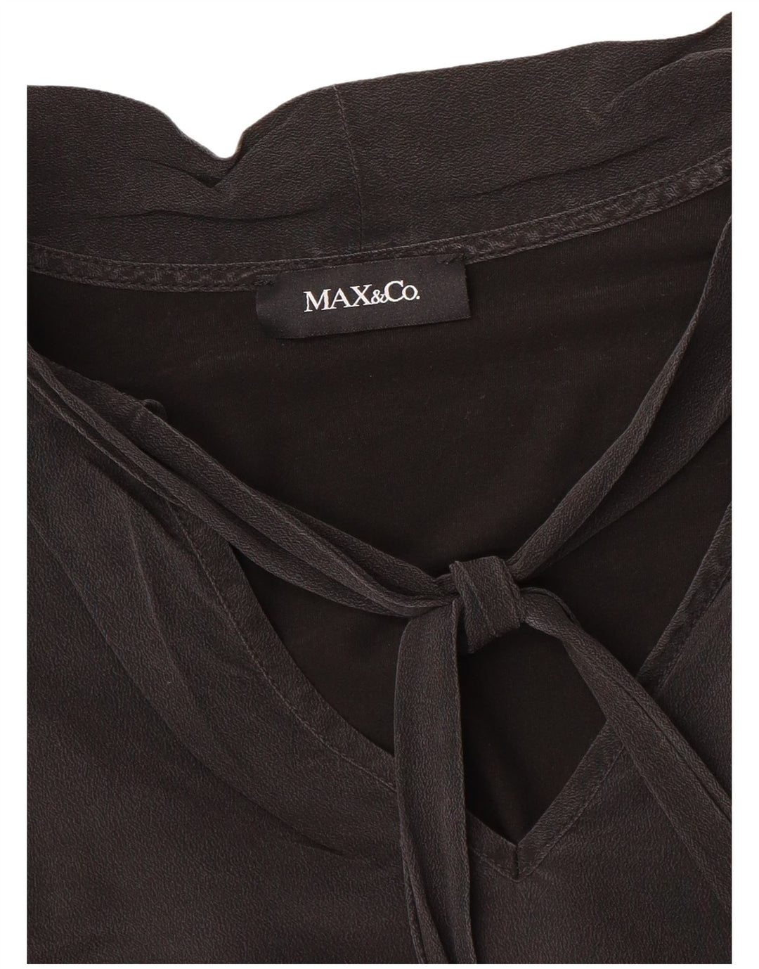 Max & Co. Langærmet blusetop for kvinder UK 14 Medium Sort