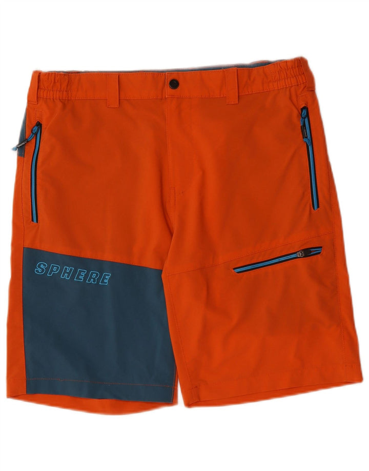 Sphere Pro Herre Graphic Cargo Shorts Medium W34 Orange Colourblock