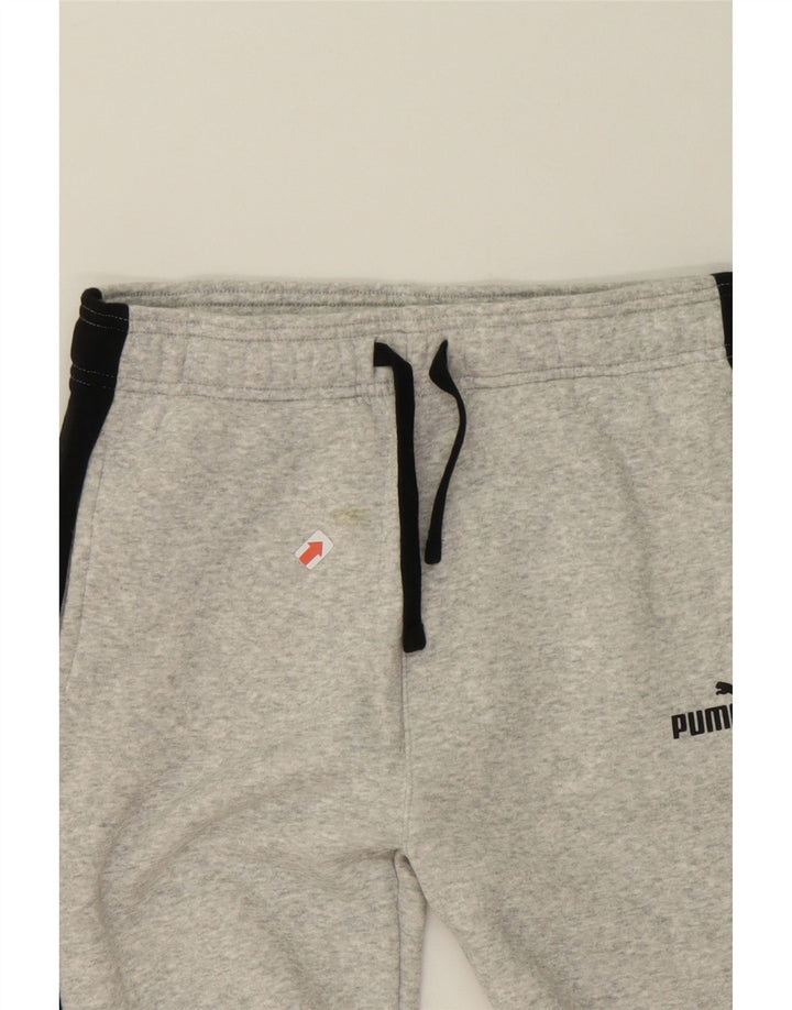 PUMA Boys Tracksuit Trousers 15-16 Years 2XL Grey Colourblock Vintage Puma and Second-Hand Puma from Messina Hembry 