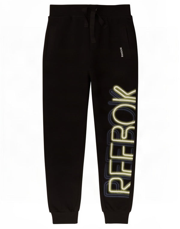 Reebok Grafisk træningsdragt bukser til kvinder Joggers UK 4/6 XS sort bomuld