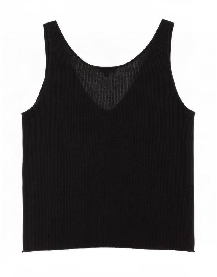 Massimo Dutti Dame See Through Vest Top UK 18 XL Sort