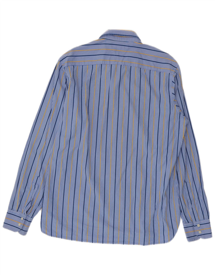TOMMY HILFIGER Mens Shirt Large Blue Striped Cotton