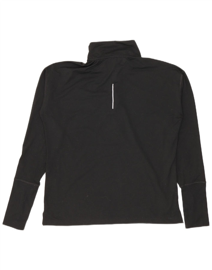 NIKE Dri Fit Pullover med lynlås til mænd, træningsdragt, lille sort polyester