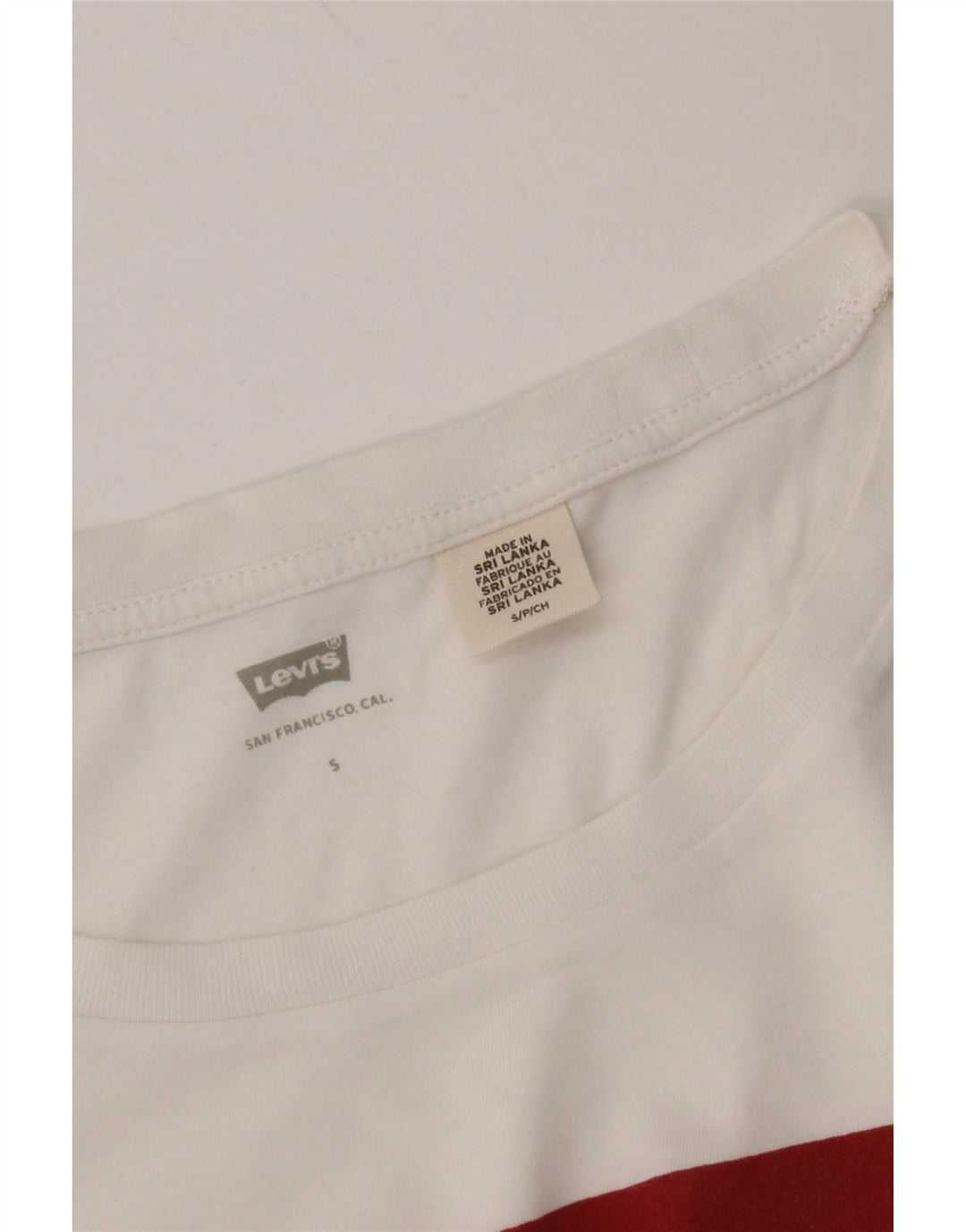 LEVI'S Dame Grafisk T-Shirt Top UK 10 Small White