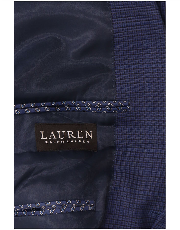Ralph Lauren Herre 2-knaps blazerjakke UK 42 XL Blå Houndstooth