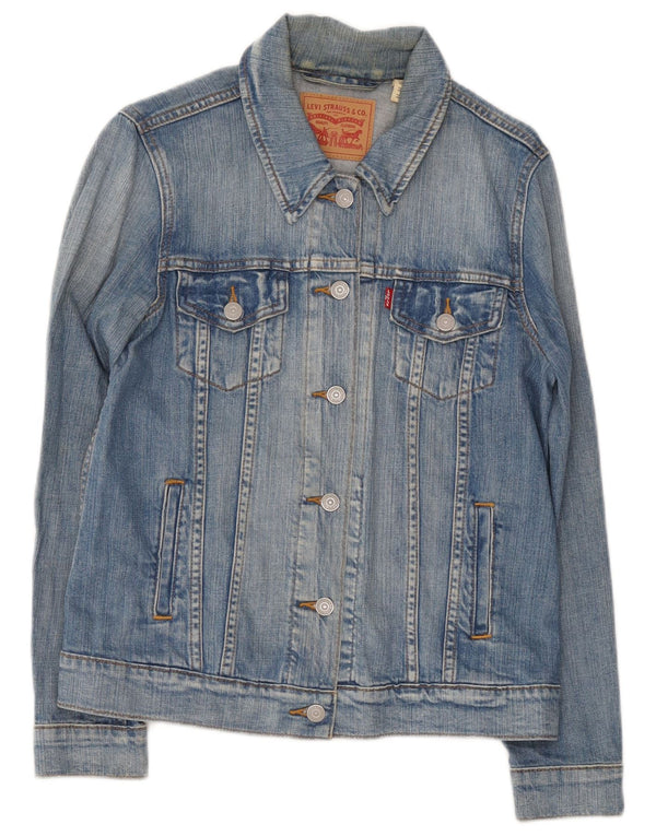 Levi's Womens Denim Jacket UK 12 Medium Blue Cotton