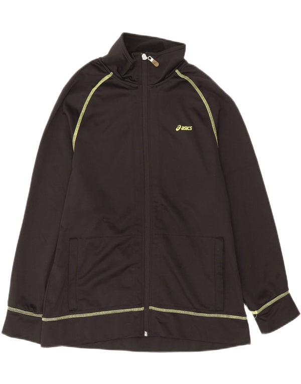 Asics træningsdragt topjakke til kvinder UK 16 Stor sort polyester