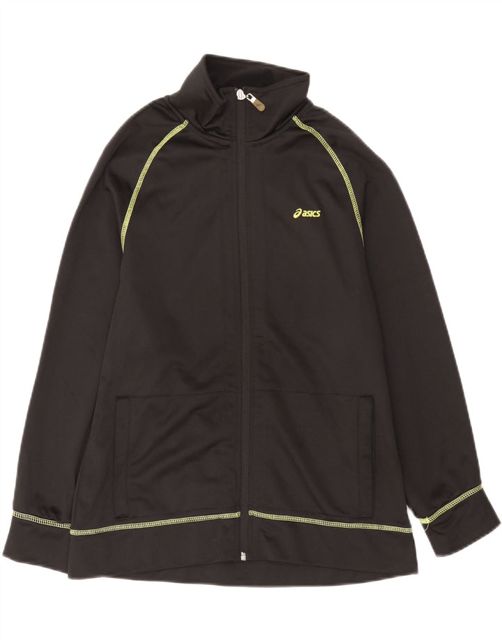 Asics træningsdragt topjakke til kvinder UK 16 Stor sort polyester
