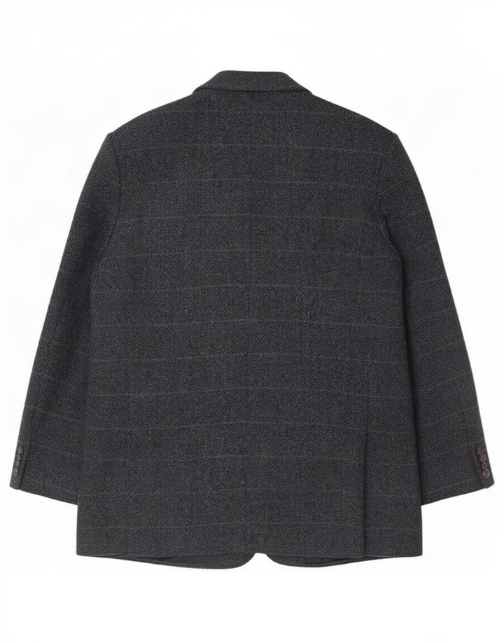 Marks & Spencer Herre Harris Tweed Blazer Jacket UK 42 Large Blue Check