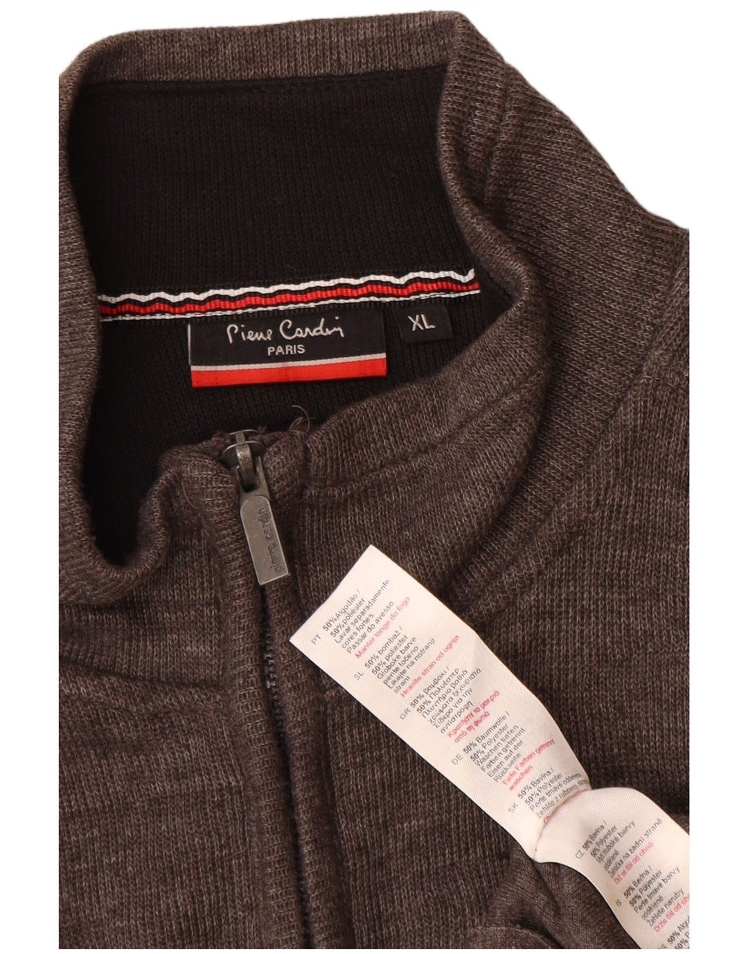 Pierre Cardin Herre Cardigan Sweater XL Grå Bomuld