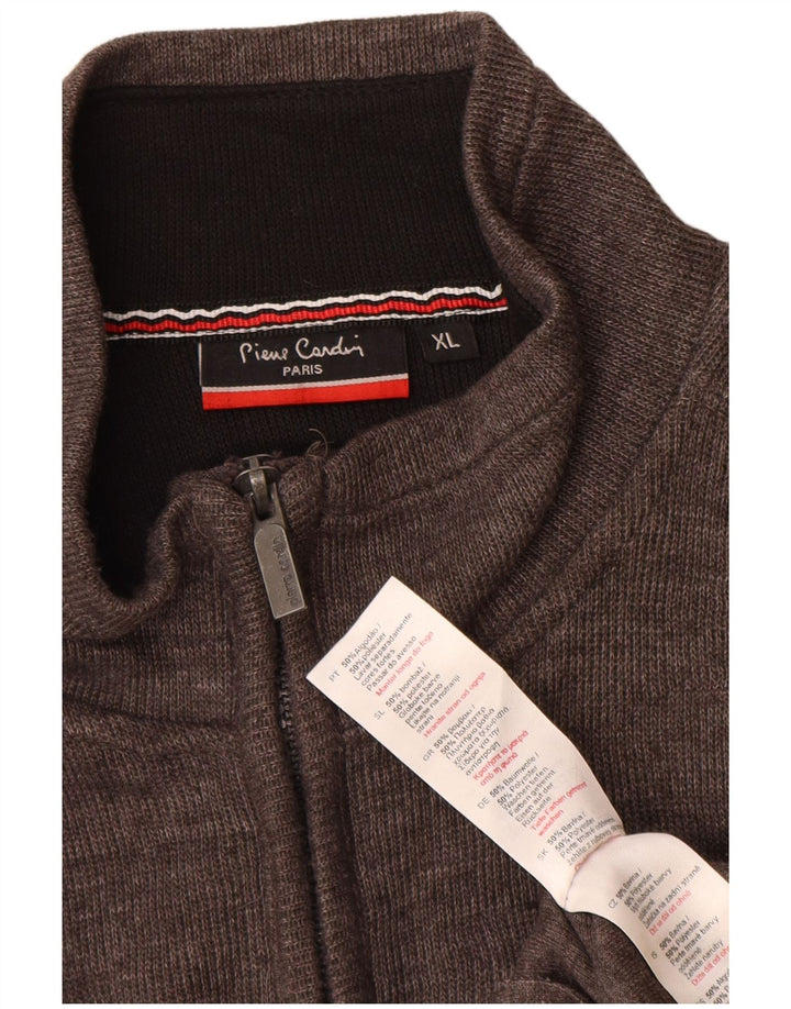 Pierre Cardin Herre Cardigan Sweater XL Grå Bomuld