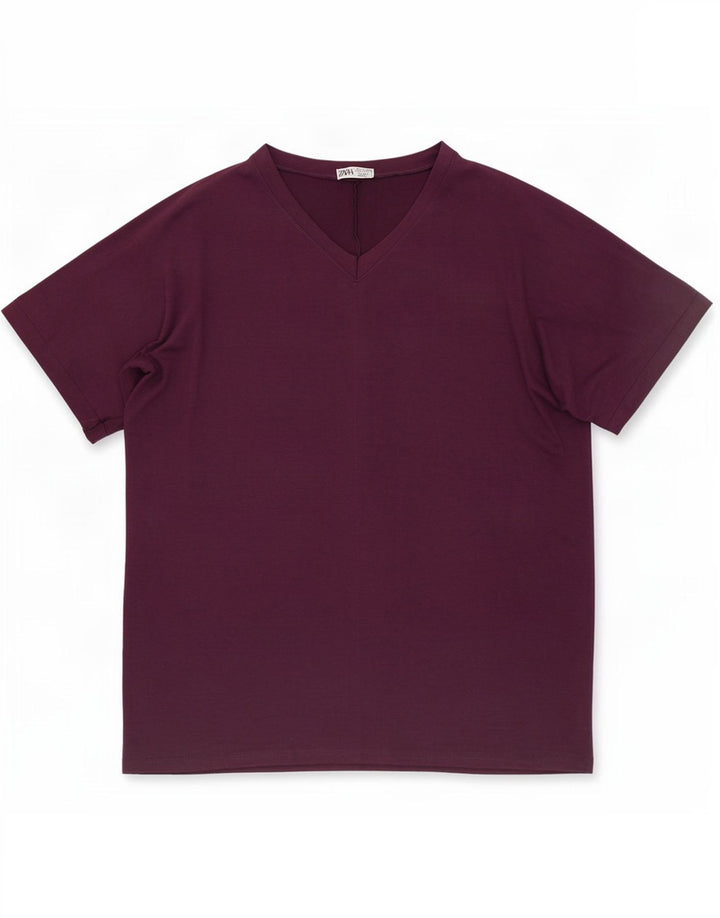 Zara Dame Oversized T-Shirt Top UK 20 2XL Lilla